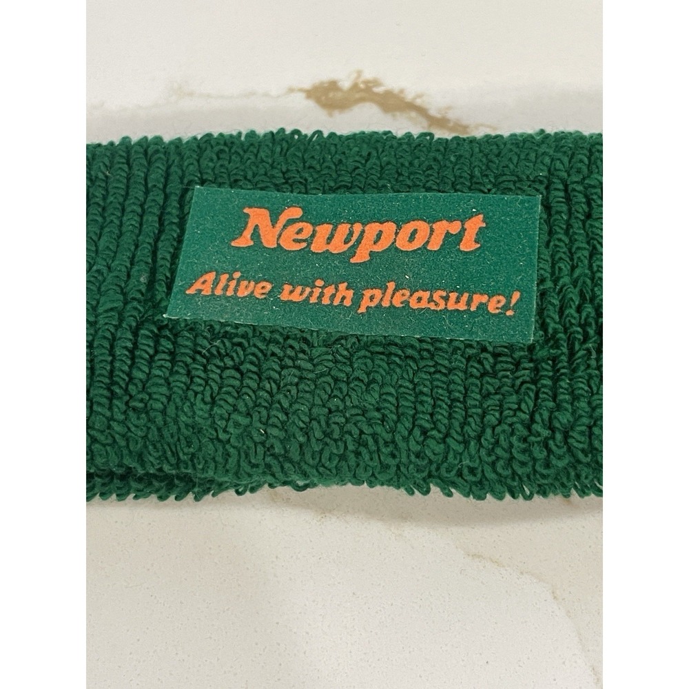Vintage Newport Cigarettes Sweatband Headband Promotional 1980s Green New - Picture 2 of 4